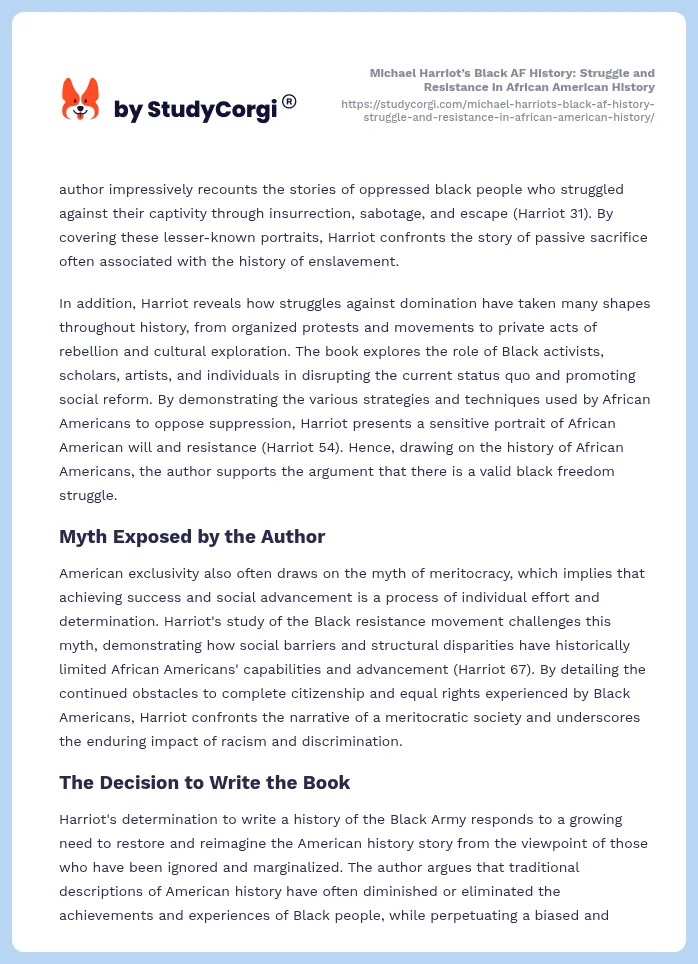Michael Harriot’s Black AF History: Struggle and Resistance in African American History. Page 2