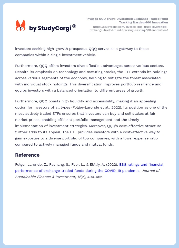 Invesco QQQ Trust: Diversified Exchange Traded Fund Tracking Nasdaq-100 Innovation. Page 2