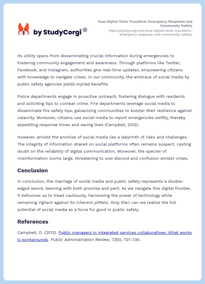 How Digital Tools Transform Emergency Response and Community Safety. Page 2
