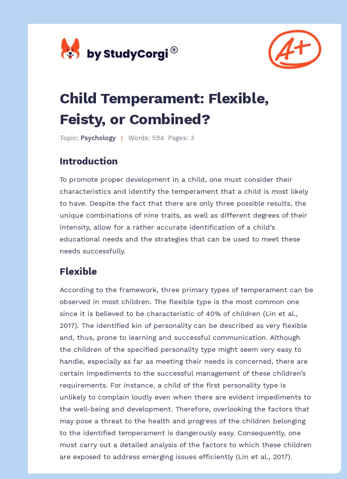 Child Temperament: Flexible, Feisty, or Combined?. Page 1