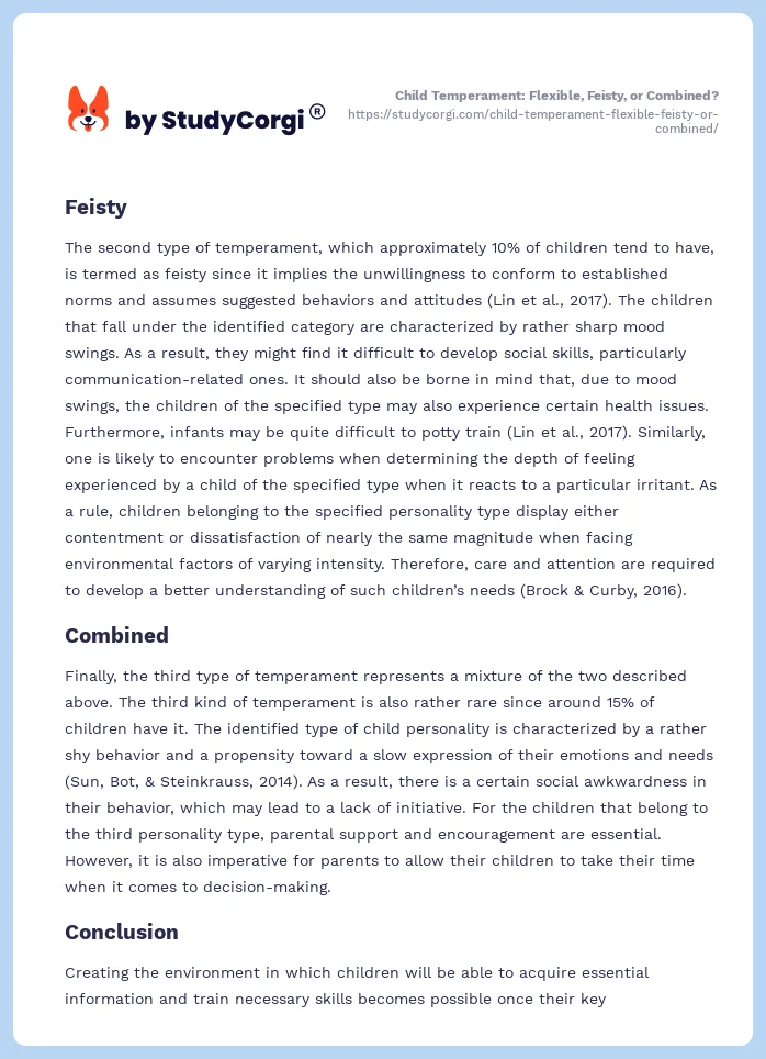 Child Temperament: Flexible, Feisty, or Combined?. Page 2