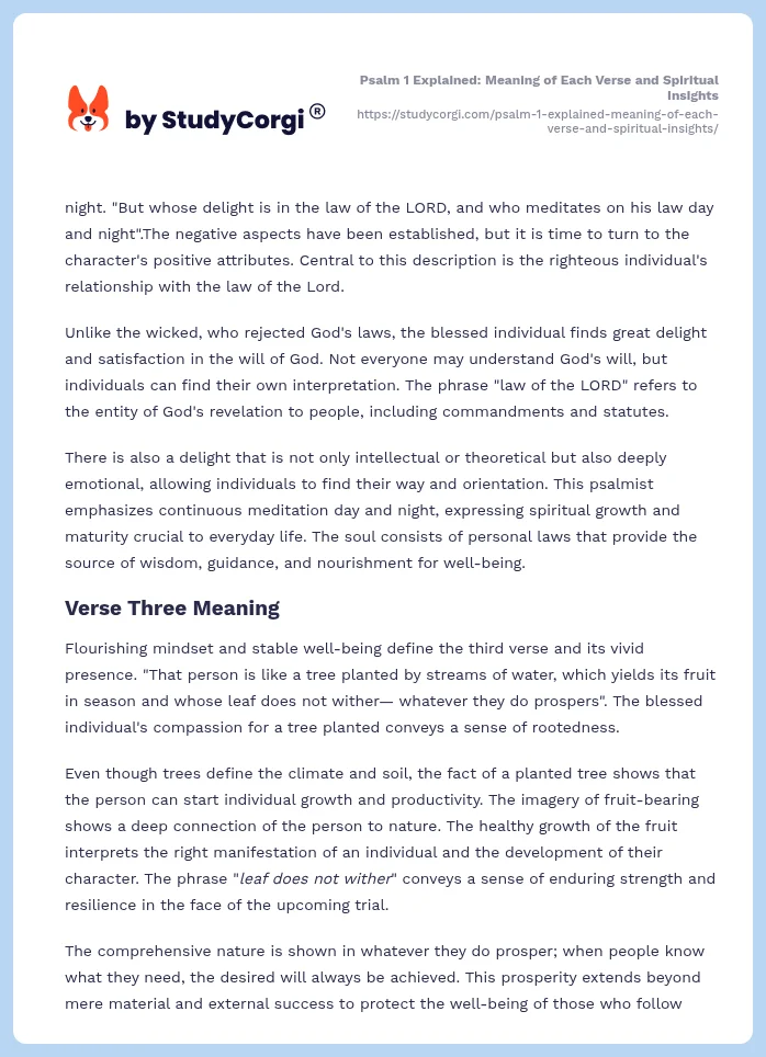 Psalm 1 Explained: Meaning of Each Verse and Spiritual Insights. Page 2