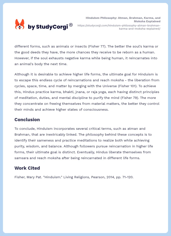 Hinduism Philosophy: Atman, Brahman, Karma, and Moksha Explained. Page 2