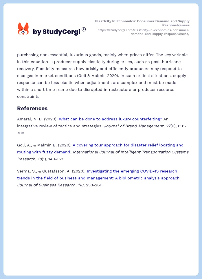 Elasticity in Economics: Consumer Demand and Supply Responsiveness. Page 2