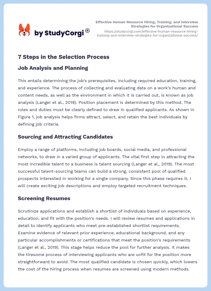 Effective Human Resource Hiring, Training, and Interview Strategies for Organizational Success. Page 2