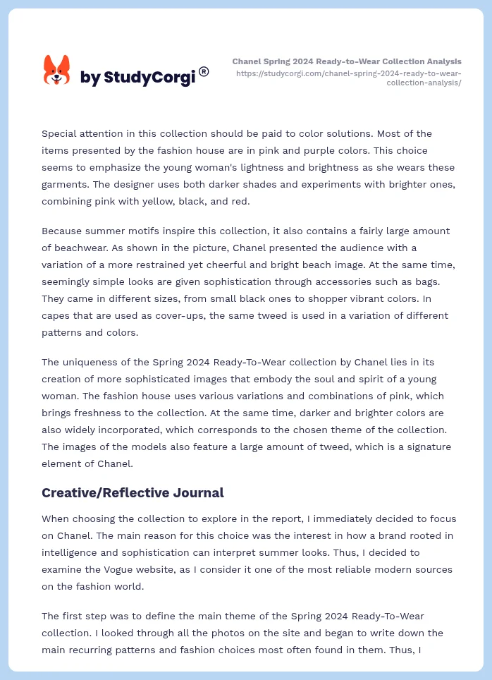 Chanel Spring 2024 Ready-to-Wear Collection Analysis. Page 2