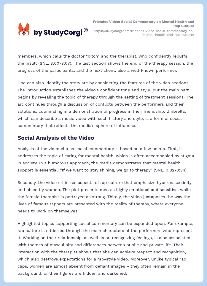 Friendos Video: Social Commentary on Mental Health and Rap Culture. Page 2