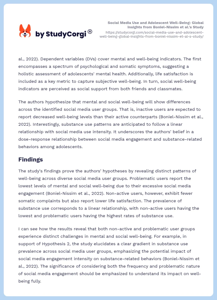 Social Media Use and Adolescent Well-Being: Global Insights from Boniel-Nissim et al.'s Study. Page 2