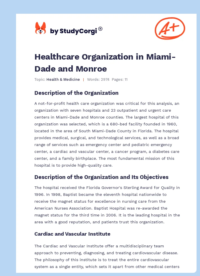 Healthcare Organization in Miami-Dade and Monroe. Page 1